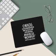 1 Piece Simple Printed Mouse Pad, 20x24cm, Because Miracle Workers Are Not Jobs Name Minimalist Keyb