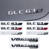 For Mercedes Benz Silver Black X253 C253 GLC43 GLC63 GLC63s GLC 63 S AMG Emblem V8 BITURBO 4MATIC 4M