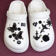 Clog Shoes Charms Black Gothic Style Set DIY Shoes Charm Button