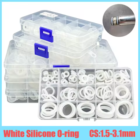 White Silicone O-ring VMQ O Ring Seal Gasket CS 1.5/2.0/2.4/3.1mm Insulated Waterproof Washer Round 