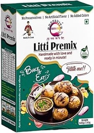 RDSPAVITR Litti Premix [ Atta 200g, Sattu 80g, Chokha 70g and Peanut Chutney 50g, Seasoning ] Taste 