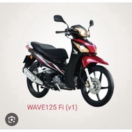 W125i COVER SET W125 i v1 v2 FI oe honda (BLACK , RED , BLUE)