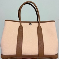 Hermès Garden Party 30 花園包Canvas Ecru-Jaune de Naples/Biscuit