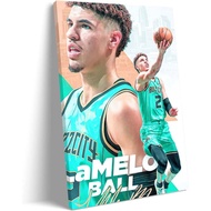 ร้าน Wangzhe1 Lamelo โปสเตอร์บอลฮอร์เน็ตกีฬาบาสเกตบอลดาวรุ่ง Lamelo Ball ศิลปะบนผนังภาพฝาผนังผ้าใบภา