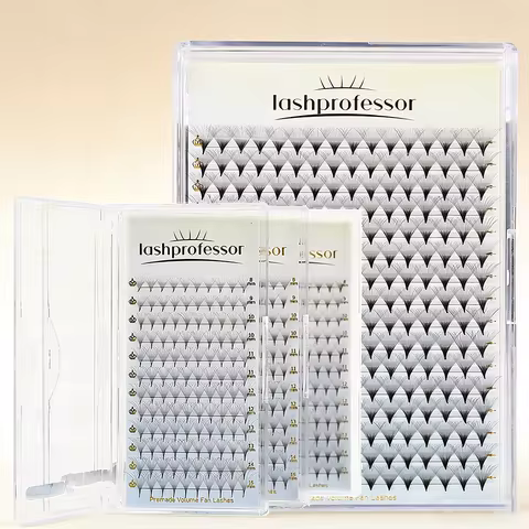 Lashprofessor XL Tray 3D 4D 5D 6D 7D 8D 10D 30D 40D Premade Fans Lashes Pointy Base Russian Volume E