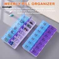 MO  Lightweight Pill Organizer Pill Box 7 Day Weekly Am Pm Pill Organizer 14 Compartments Twice Medi