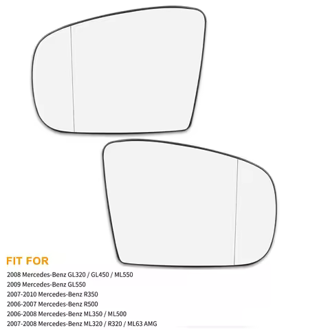 X Autohaux Mirror Glass Heated With Backing Plate Side Rear View Mirror Glass For Mercedes ML320 ML3