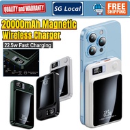 SG Local-20000mAh Magnetic PowerBank Portable Wireless Power Bank Charger 22.5w Fast Charging For Ip