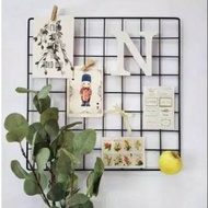 BLACK SQUARE Wall Decoration Square 35x35 wire grid mesh