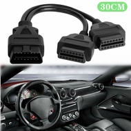 30cm/12inch OBD2 Y Splitter Extension 16 Pin Male to Dual Female OBD Cable