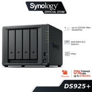 Synology DS925+ NAS DiskStation 4-Bays NAS Enterprise Sata HDD Data Backup Storage with Quad-Core Pr