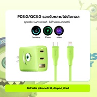 145W หัวชาร์จ GaN ชาร์จเร็ว ชุดชาร์จ 2PD/USB PD/QC3.0 ดีไซน์สีแนวการ์ตูน พอร์ต iPhone/Android/Vivo/O