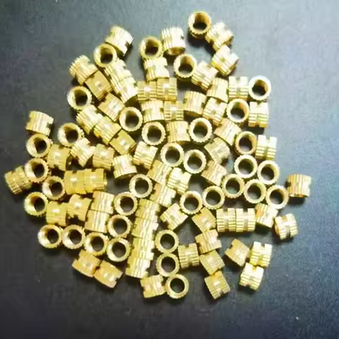 10-100pcs Brass insert nut M1 M1.2 m1.4 M1.6 M2 M2.5 M3 M4 M5 M6 M8 M10 Injection Molding Knurled Br