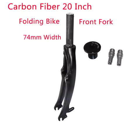 New Folding Bike UD Full Carbon Fibre Front Fork V+C Brake 20er 406/451 74mm Hard Fork Use For SP8 F
