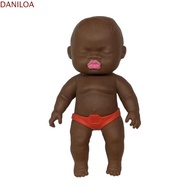 DANILOA Squeezing Doll Toy, Palm Reborn Doll Simulation Baby Palm Doll, Baby Reborn Trumpet Black Cu
