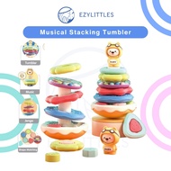 EZYLITTLES 5 in 1 Baby Tumbler Stacking Toy with Music Shape Sorter Montessori Early Education Toys 