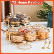 balang kuih raya 2023 tray cookies storage container Nordic dried fruit plate snack plate transparen