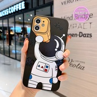 Case iPhone 6 7 8 11 12 13 XS XR XS Pro Max Promax Plus 6+ 7+ 8+ Softcase Square Edge Nasa Astronot 