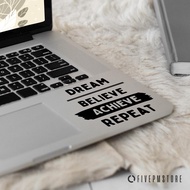 Believe Achieve Dream Quote Sticker - Quote Sticker for Mac Asus Acer laptops