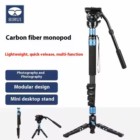 Sirui P-325FL P-325FS Monopod Professional Carbon Portable Fiber Tripod 5 Carrying Section Bag Max L