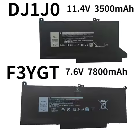 For Dell DJ1J0 F3YGT Latitude 7280 7380 7480 7290 notebook battery LLD