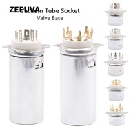 ZEFUVA 1Pcs Valve Base, PCB Mount 9Pin B9A Vacuum Tube Socket,  DIY with Aluminum Shield Tin-Plated 