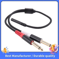 3.5mm to Dual 6.5mm Adapter 3.5mm Audio Aux Cable Double 6.35 1/4 inch Mono to Stereo 1/8 inch 3.5mm