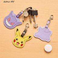 DELMER Pikachu Access Card Holder, Kawaii Protective Case Pokemon Cat Keychain, Cartoon Creative Key