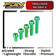 SMALLHEAD TITANIUM BOLT M5 THREAD 8 TITANIUM ORIGINAL VIETNAM GRADE 5/ M5 TITANIUM PILLAR BOLT THREA