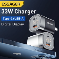 Essager 33W เครื่องชาร์จ USB C จอแสดงผลดิจิตอล PD ตัวชาร์จไฟสำหรับ iPhone เร็ว13 12 Max Pro iPad สำหรับ Xiaomi Poco ที่ชาร์จ Samsung