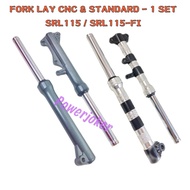 YAMAHA SRL115 / SRL115-Fi ( 1 SET ) FRONT FORK LAY CNC & STANDARD BATANG DEPAN - SRL115Fi LAGENDA115