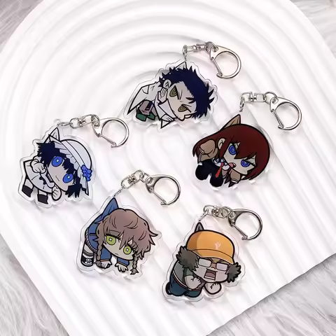Anime Characters Steins;Gate Trendy Acrylic Keychain Accessories Bag Charm Creative Backpack Pendant