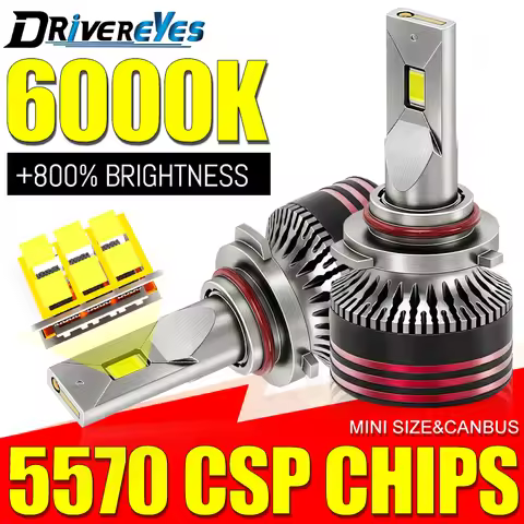 Drivereyes M8PRO H7 H4 H11 LED Car Headlights Canbus H3 H1 H8 H9 9005 HB3 9006 HB4 9012 HIR2 5570 CS