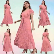 gown for ninang wedding ✹688 PLUS SIZE CASUAL FORMAL LACE LONG DRESS GOWN WITH PREMIUM HIGH QUALITY✻