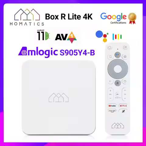 Google Netflix Certified HOMATICS Box R Lite 4K TV Box Androidtv 12 Media Player Amlogic S905Y4-B Do