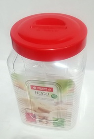 Toples plastik bening /toples plastik tutup ulir / toples bulat hugo jar squer lion star tutup ulir