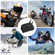 V6 Plus Bluetooth-Compatible Motorcycle Intercom Helmet Headset 1500m Interphone