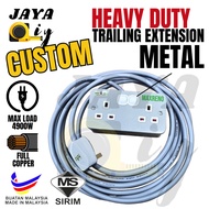 1SET [SIRIM] Heavy Duty Extension Metal Clad Extension Trailing Socket Extension Wire 1 Gang 2 Gang 