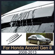 Honda Accord Gen 8 2008-2013 Rain Guards Deflector Acrylic Window Visors Waterproof Accessories