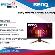 BENQ 27" BENQ MOBIUZ EX2710Q GAMING MONITOR / 27" IPS / 2560x1440@165HZ / 400NITS(HDR 400) / 1MS(MPR