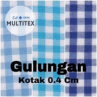 [GULUNGAN] BAHAN KAIN KOTAK CATUR BIRU MUDA LANGIT TUA SOFT PASTEL