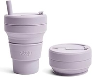 Stojo Biggie Silicone Collapsible Cup, 16oz/470ml, Lilac