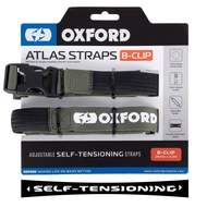Oxford Atlas B-Clip 26mm x 2.0m (Pair) - Lichen - Motorcycle Luggage Straps
