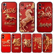 Fashion TPU black silicone phone case May you achieve success in 2026!(K-10) for Redmi K20 K40 K60 K