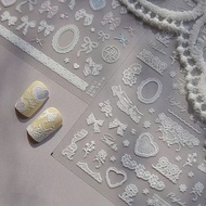 Sticker 5032 - white lace tomoni nail Sticker kemail95 nail art sticker