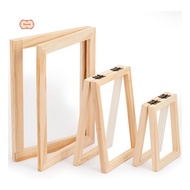 3 Pieces Paper Making Wooden Paper Making Mould Papermaking Screen Kit 3 Size Frame for DIY  (A7, A6
