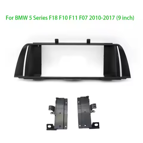 For BMW 5 Series F18 F10 F11 F07 2010-2017 Car Accessories 9Inch Frame Fascia Adapter Android Radio 