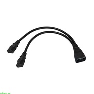 zebeaa. IEC 320 C14 Male to 2x C13 Female Splitter Power Cord Heavy Duty Extension Power Cable Repla