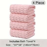 cod4-Pack Waffle Weave Super Soft Bath Towels Ultra Absorbent Quick-Dry Microfiber Towels for Adults