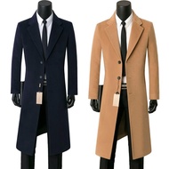 High Quality Jaket Lelaki Quality Cotton Men's long trench coat, coat men Shanghai beach trench coat